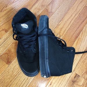 Black high rise vans